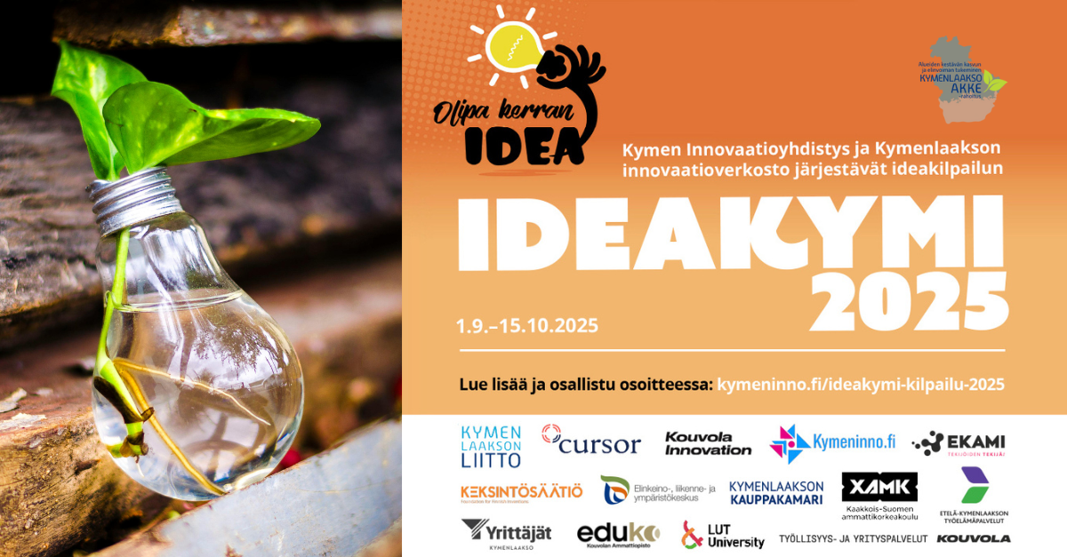 IdeaKymi-kilpailuun ehtii vielä osallistua
